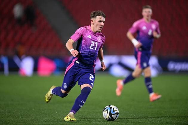 European Under-21 Championship 2027 qualifying round, Georgia 0-2 Germany, Lennart Karl ( 21 of Germany Under-21) , November 18, 2025, Mikheil Meskhi stadium, Tbilisi, Georgia Copyright: xx European Under-21 Championship 2027 qualifying round, Georgia 0-2 Germany-24