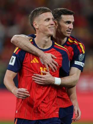 ESP: Spain a- Turkey. La Liga EA Sports. Date 6 Dani Olmo of Spain during the World Cup 2026 Qualifying match between Spain and Turkey played at La Cartuja Stadium on November 18, 2025 in Sevilla, Spain. kpng Copyright: xAntonioxPozox xPRESSINx AP_251118_SPA_TUR_001
