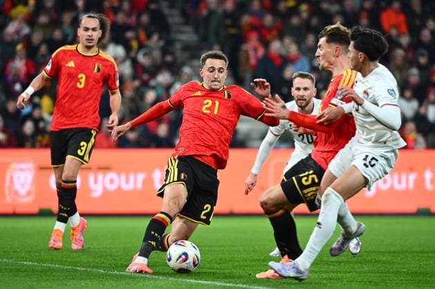 Belgium v Liechtenstein - FIFA World Cup, WM, Weltmeisterschaft, Fussball 2026 UEFA Qualifiers LIEGE, BELGIUM - NOVEMBER 18 : Castagne Timothy defender of Belgium during the FIFA World Cup 2026 UEFA European Qualifiers group J qualifying round matchday 10 between Belgium and Liechtenstein on November 18, 2025 in Liege, Belgium, 18 11 2025 Liege Belgium  Copyright: xVincentxKalutx
