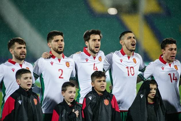 Bulgarian national team, Nationalteam singing the anthem during the FIFA World Cup, WM, Weltmeisterschaft, Fussball qualifiers game between Bulgaria and Georgia - Vasil Levski stadium in Sofia, Bulgaria on November 18, 2025  Copyright: xIvanxSxIvanov IPAxSportx xipa-agency.netx xx IPA_68098841 IPA_Agency_IPA68098841