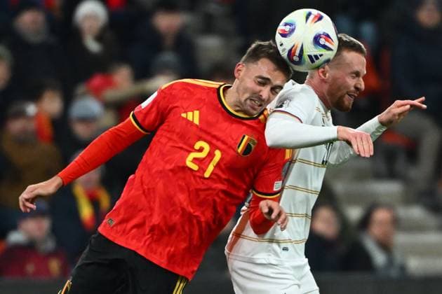 Belgium v Liechtenstein - FIFA World Cup, WM, Weltmeisterschaft, Fussball 2026 UEFA Qualifiers LIEGE, BELGIUM - NOVEMBER 18 : Castagne Timothy defender of Belgium during the FIFA World Cup 2026 UEFA European Qualifiers group J qualifying round matchday 10 between Belgium and Liechtenstein on November 18, 2025 in Liege, Belgium, 18 11 2025 Liege Belgium  Copyright: xVincentxKalutx