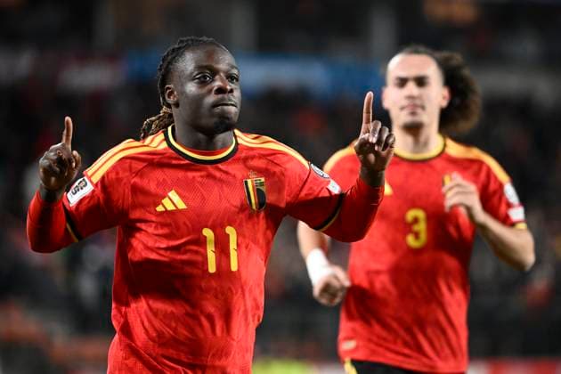 Belgium v Liechtenstein - FIFA World Cup, WM, Weltmeisterschaft, Fussball 2026 UEFA Qualifiers LIEGE, BELGIUM - NOVEMBER 18 : Doku Jeremy forward of Belgium celebrates scoring a goal during the FIFA World Cup 2026 UEFA European Qualifiers group J qualifying round matchday 10 between Belgium and Liechtenstein on November 18, 2025 in Liege, Belgium, 18 11 2025 Liege Belgium  Copyright: xPeterxDexVoechtx