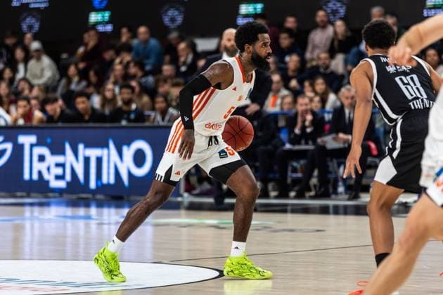 ITA, BKT EuroCup, 2025 2026 season, Dolomiti Energia Trento Niners Chemnitz 18 11 2025, BTS Arena, Trento, ITA, BKT EuroCup, 2025 2026 season, Dolomiti Energia Trento Niners Chemnitz Corey Davis Jr Niners Chemnitz, 5 Photo Alexander Trienitz Trento BTS Arena Autonomous Province of Trento Italy