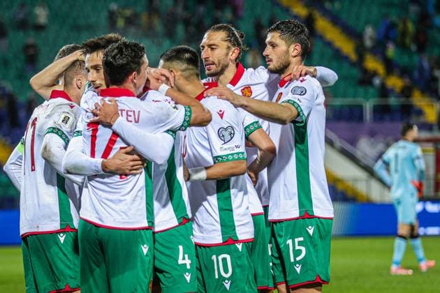 Football - World Cup Qualifiers - Group Stage - Group E - Bulgaria - Georgia - 18.11.2025 Team Bulgaria celebrates after a goal during World Cup Qualifiers, Group Stage, Group E between Bulgaria and Georgia Bulgaria Copyright: xYulianxTodorovx