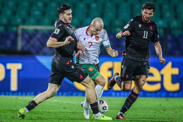Football - World Cup Qualifiers - Group Stage - Group E - Bulgaria - Georgia - 18.11.2025 Georgi Rusev of Bulgaria in action during World Cup Qualifiers, Group Stage, Group E between Bulgaria and Georgia Bulgaria Copyright: xYulianxTodorovx