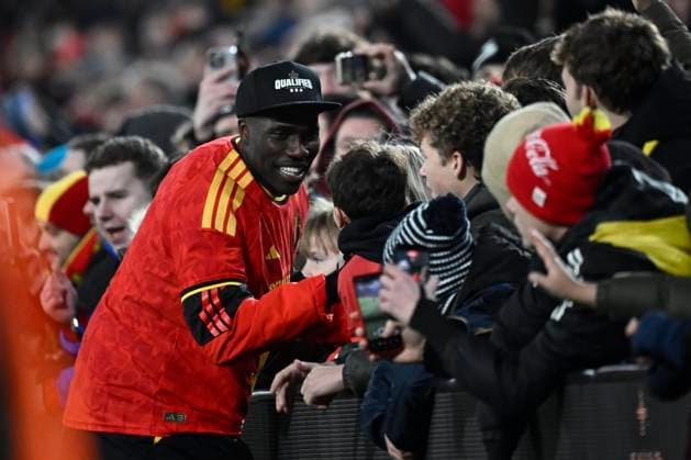 Belgium v Liechtenstein - FIFA World Cup, WM, Weltmeisterschaft, Fussball 2026 UEFA Qualifiers LIEGE, BELGIUM - NOVEMBER 18 : Onana Amadou midfielder of Belgium celebrate the qualification after the FIFA World Cup 2026 UEFA European Qualifiers group J qualifying round matchday 10 between Belgium and Liechtenstein on November 18, 2025 in Liege, Belgium, 18 11 2025 Liege Belgium  Copyright: xPeterxDexVoechtx