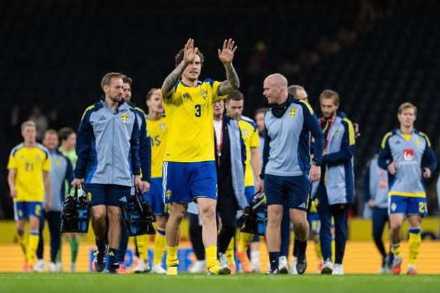 251118 Victor Nilsson Lindelöf of Sweden after the FIFA World Cup Qualifier football match between Sweden and Slovenia on November 18, 2025 in Stockholm Photo Joel Marklund BILDBYRAN kod JM JM0752 bbeng fotboll football soccer fotball vm kval fifa world cup qualifier sverige sweden sverige a slovenien slovenia  Copyright: JOELxMARKLUND BB251118JM068