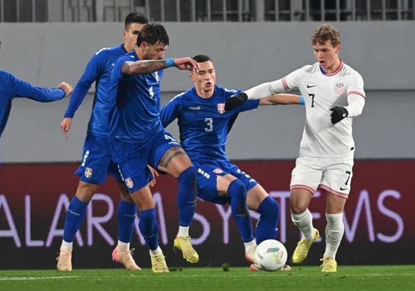 Football, U21 international, Serbia - USA