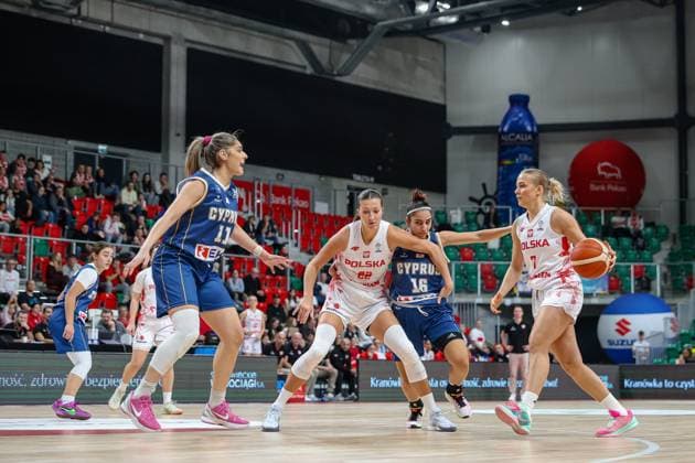 Basketball, Frauen EM Quali, Polen - Zypern Sosnowiec 18.11.2025. Koszykowka FIBA EuroBasket 2027 kobiet - kwalifikacje sezon 2025 2026 kolejka 3 mecz: Polska - Cypr --- FIBA Women s EuroBasket 2027 Qualifiers round 3 match: Poland - Cyprus nz Aleksandra Wojtala, Fot. Michal Gaciarz Arena Akcji NEWSPIX.PL --- newspix.pl POLAND OUT! 