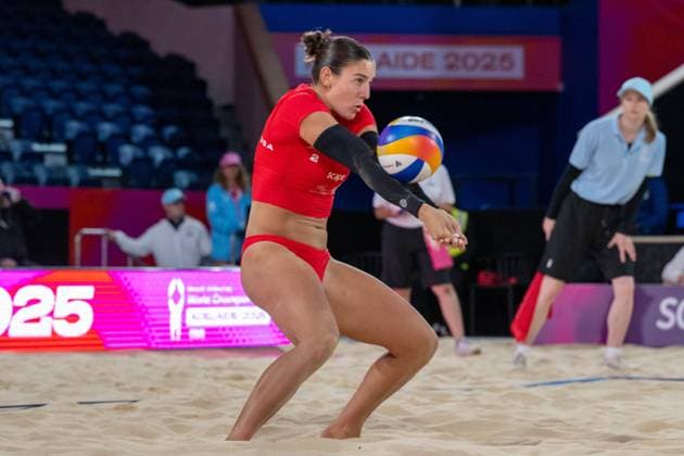 Beach Volleyball World Championships Adelaide, Australia 18 11 2025 ADELAIDE, AUSTRALIA NOVEMBER 18 Lexy Denaburg Player 2 USA during the Beach Volleyball World Championships at Adelaide on November 18, 2025 in Adelaide, Australia Copyright: xBEAUTIFULxSPORTS PeterxWeberx