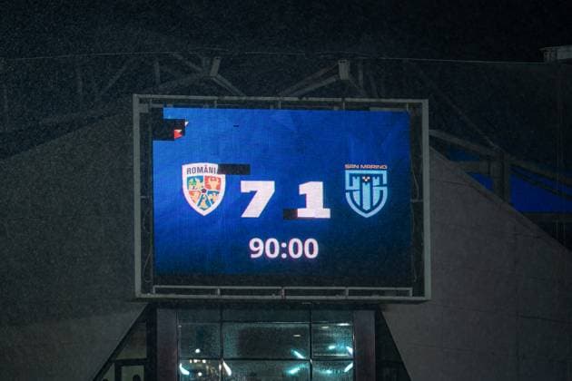 Romania v San Marino - European Qualifiers Group H - FIFA World Cup, WM, Weltmeisterschaft, Fussball 2026 PLOIESTI, ROMANIA, NOVEMBER 18, 2025 - Romania v San Marino - European Qualifiers Group H - FIFA World Cup 2026, Final score 7-1 for Romania. Copyright: xVLADxBEREHOLSCHIx