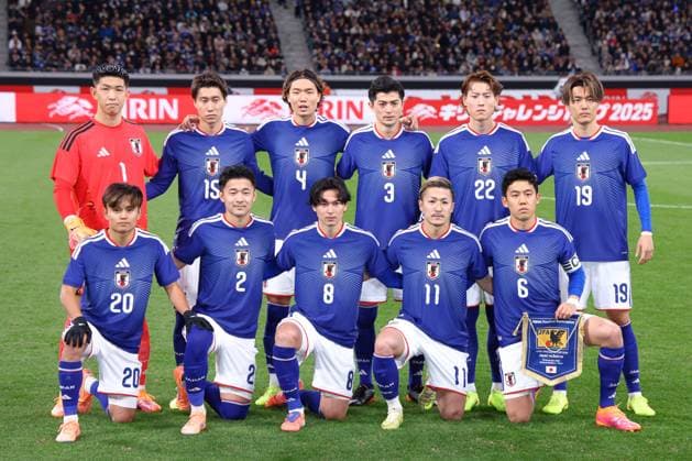 Japan team group, Mannschaftsbild, Totale line-up (JPN), NOVEMBER 18, 2025 - Football Soccer : KIRIN Challenge Cup 2025 match between Japan and Bolivia at the National Stadium in Tokyo, Japan. Noxthirdxpartyxsales  aflo_310804502