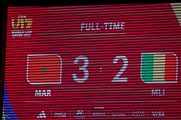 World Cup Football FIFA U17, U 17 World Cup Qatar 2025, Morocco vs Mali round of 16 Joy, emotions, jubilation after the victory for the team from Morocco Copyright: xRedhaxHosnixSegganix