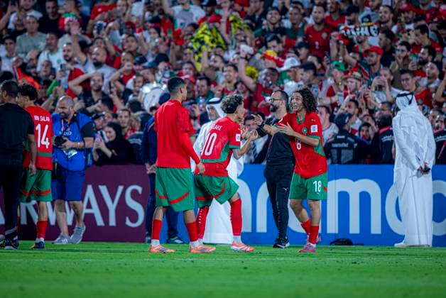 World Cup Football FIFA U17, U 17 World Cup Qatar 2025, Morocco vs Mali Round of 16 Joy, emotions, jubilation after the victory for the team from Morocco Fans Copyright: xRedhaxHosnixSegganix