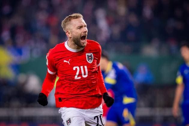 Football, Konrad Laimer voted Footballer of the Year 2025 in Austria - Stock photos