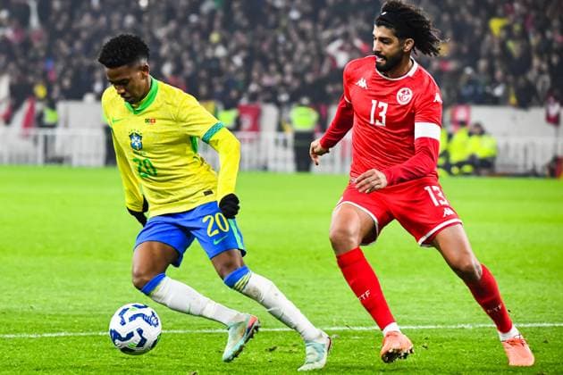 Football, International match, Brazil - Tunisia