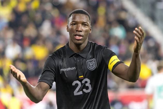 Ecuador and New Zealand in the United States MoisÃ s Caicedo of Ecuador during a friendly match against New Zealand at Sports Illustrated in Harrison, United States, on the afternoon of Tuesday, November 18, 2025. HARRISON NJ United States Copyright: xWilliamxVolcovx