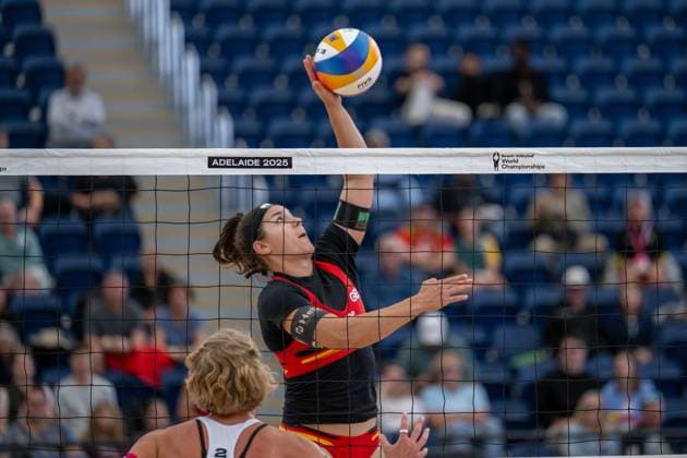RECORD DATE NOT STATED ADELAIDE, AUSTRALIA - NOVEMBER 19: Anna-Lena Grüne (Player 2 - GER) during the Beach volleyball, Beachvolleyball World Championships at Adelaide on November 19, 2025 in Adelaide, Australia. Australia Copyright: xBEAUTIFULxSPORTS PeterxWeberx