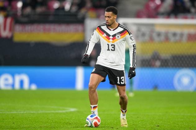 Fußball, WM Qualifikation, 20251117, Deutschland - Slowakei. Im Bild Felix NMECHA (Deutschland, 13) Dribbling Ball Portrait Ganzkörper ganze volle Figur. Leipzig Red Bull Arena Sachsen Deutschland *** Soccer, World Cup qualification, 20251117, Germany Slovakia In the picture Felix NMECHA Germany, 13 dribbling ball portrait full body full figure Leipzig Red Bull Arena Saxony Germany Copyright: Passion2Press MarkusxFischerx