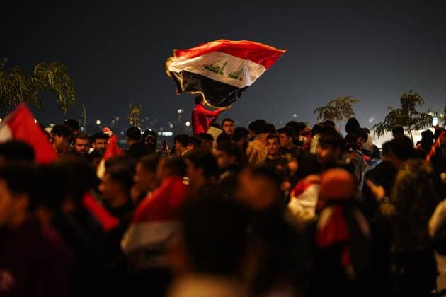 Football, World Cup qualifiers, people in Basra cheer the Iraqi national team