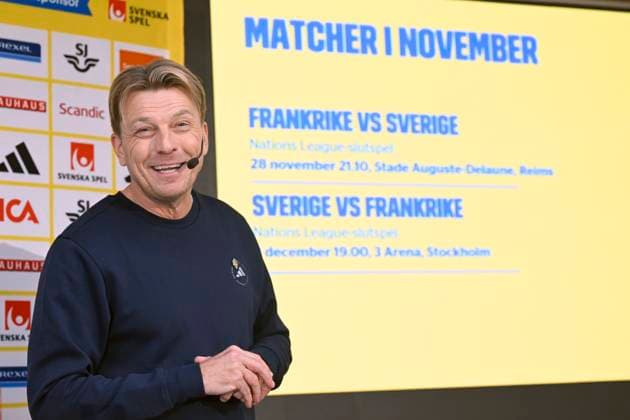 STOCKHOLM, SWEDEN 20251119 Women s national team captain Tony Gustavsson presents the squad for the Nations League match against France STOCKHOLM SWEDEN x10070x  Copyright: xJessicaxGow TTx THE WOMEN S NATIONAL TEAM S SQUAD IS PRESENTED
