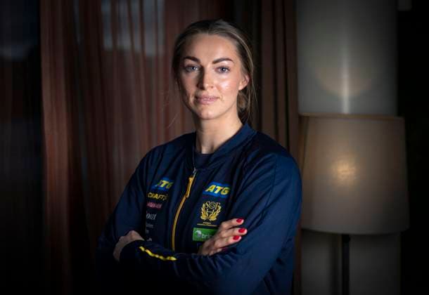 HALMSTAD 2025 11 19 Kristin Thorleifsdottir 29 during Wednesday s press conference with the Swedish national handball team at Scandic Hallandia in Halmstad HALMSTAD SWEDEN x50090x  Copyright: xJohanxNilssonx xTTx PRESS MEETING LADIES HANDBALL