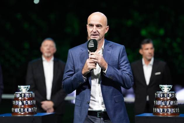 Ivan Ljubicic during a tribute ceremony to Niki Pilic before Davis Cup Finals 2025 Quarterfinals match between Matteo Berrettini (Italy) and Jurij Rodionov (Austria) at Bologna Fiere, Bologna, Italy - November 19, 2025. - Tennis.  Copyright: xMassimoxPaolone LaPressex