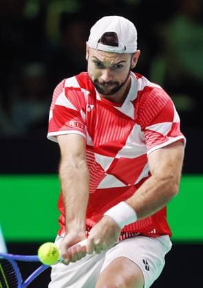 TENNIS - Davis Cup Final 8 BOLOGNA,ITALY,19.NOV.25 - TENNIS - ITF Davis Cup, Final 8, Italy vs Austria. Image shows Jurij Rodionov (AUT).  GEPAxpictures xMatthiasxHauer