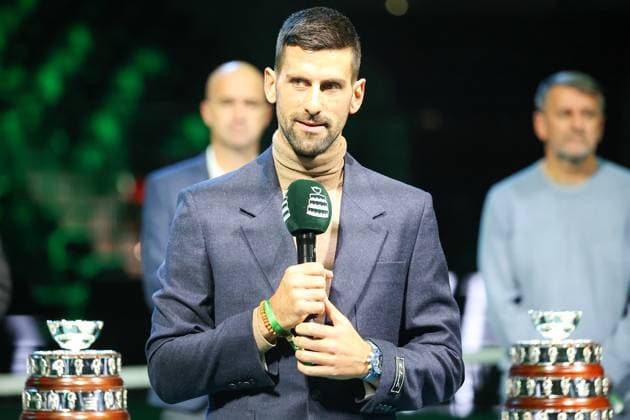 Novak Djokovic during cerimony during Davis Cup - Final Eight, International Tennis match in Bologna, Italy, November 19 2025  Copyright: xRobertaxCorradin IPAxSportx xipa-agency.netx xx IPA_68133472 IPA_Agency_IPA68133472