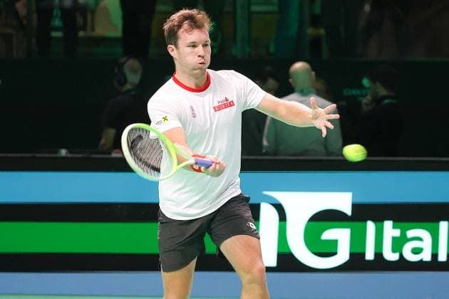 TENNIS - Internazionali di Tennis - Davis Cup - Final Eight Lucas Miedler (AUT) during Davis Cup - Final Eight, International Tennis match in Bologna, Italy, November 19 2025 Bologna Italy  Copyright: xIPAxSport ABACAx