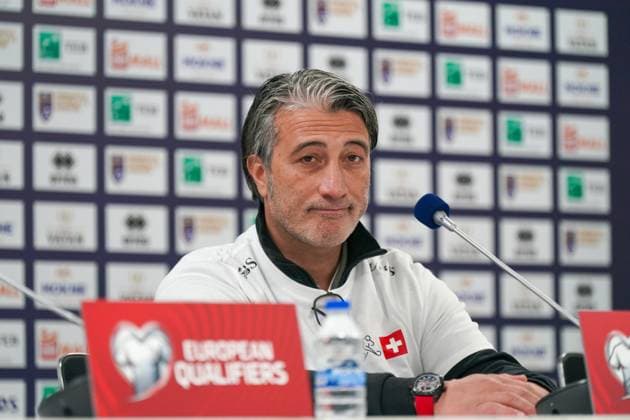 Soccer World Cup Qualification 2025 26, 10 Matchday Kosovo vs Switzerland Fadil Vokrri Stadium Pristina Murat Yakin Coach, Switzerland Pristina Kosovo Copyright: xJOERANxSTEINSIEKx