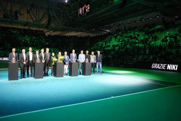 cerimony in memories of ex tennis player Nikola Pilic during Davis Cup - Final Eight, International Tennis match in Bologna, Italy, November 19 2025  Copyright: xRobertaxCorradin IPAxSportx xipa-agency.netx xx IPA_68135101 IPA_Agency_IPA68135101