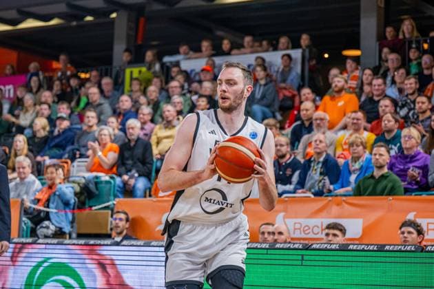 Basketball FIBA Europe Cup, Season 2025 2026, Men, Main round, Group stage, 6 Matchday, 19 11 2025, RASTA Vechta Dinamo BDS Sassari Philipp Herkenhoff 14 RASTA Vechta in action Vechta RASTA Dome Lower Saxony Germany