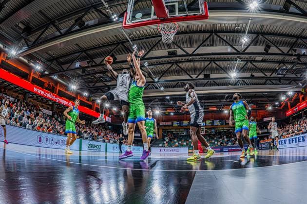 Basketball FIBA Europe Cup, Season 2025 2026, Men, Main round, Group stage, 6 Matchday, 19 11 2025, RASTA Vechta Dinamo BDS Sassari TJ Bamba 5 RASTA Vechta at the Korbleger Vechta RASTA Dome Niedersachsen Germany