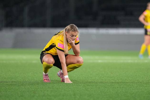 Switzerland UEFA Women s Europa Cup 2025 26 1 8 final, BSC YB Women vs AC Sparta Praha Stadion Wankdorf, Bern Maja Jelcic 99 YB Women after the defeat against AC Sparta Praha Bern Stadion Wankdorf Bern Switzerland Copyright: xKjetilxWaberx