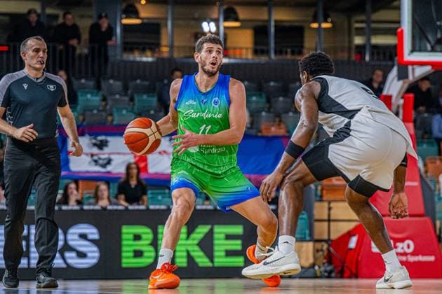 Basketball FIBA Europe Cup, Season 2025 2026, Men, Main round, Group stage, 6 Matchday, 19 11 2025, RASTA Vechta Dinamo BDS Sassari Marco Ceron 11 Dinamo BDS Sassari in action Vechta RASTA Dome Lower Saxony Germany