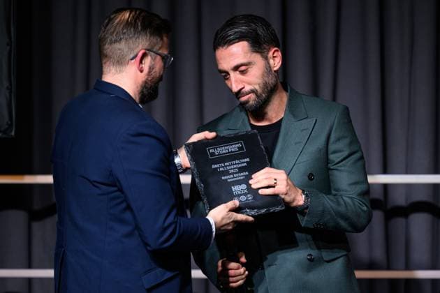251119 Hammarbys Nahir Besara receives the award for Midfielder of the Year during Allsvenskans Grand Prize on November 19, 2025 in Stockholm  Copyright: EMMAxWALLSKOG BB251119EW038