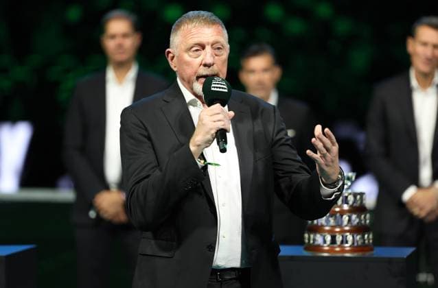 TENNIS - Davis Cup Final 8 BOLOGNA,ITALY,19.NOV.25 - TENNIS - ITF Davis Cup, Final 8, Italy vs Austria. Image shows Boris Becker.  GEPAxpictures xMatthiasxHauer
