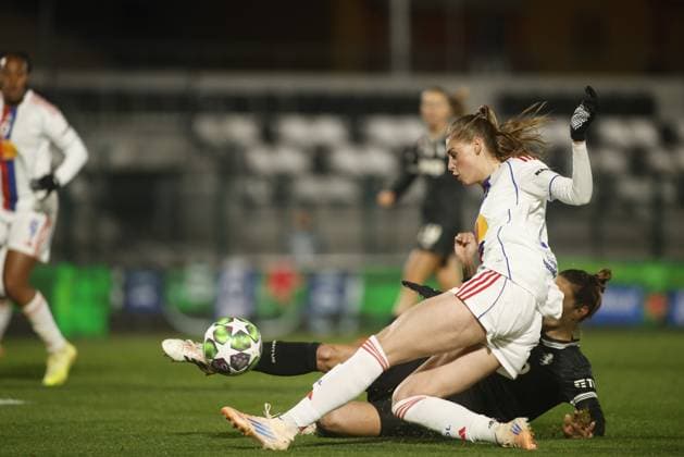 Jule Brand of OL Lyonnes during the UEFA Women s Champions League 2025-26 football match between Juventus Women and OL Lyonnes on 19 November 2025 at â?? Pozzo-La Marmora Stadium, Biella,Italy. Photo Nderim KACELI  Copyright: xNderimxKaceli IPAxSportx xipa-agency.netx xx IPA_68139730 IPA_Agency_IPA68139730