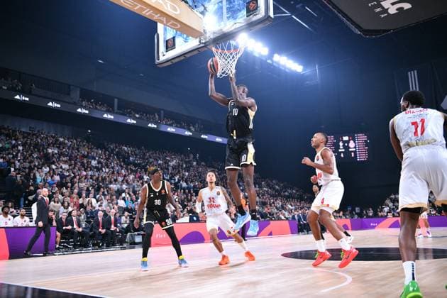 BASKET BALL : LDLC ASVEL vs AS Monaco - Turkish Airlines Euroligue - LDLC ARENA venue - Decines - 19 11 2025 Bodian Massa from LDLC ASVEL during the Turkish Airlines Euroleague match between LDLC ASVEL and AS Monaco at the LDLC ARENA venue in Decines, France on November 19th 2025  Copyright: xCYRILxALISTERxLESTAGEx
