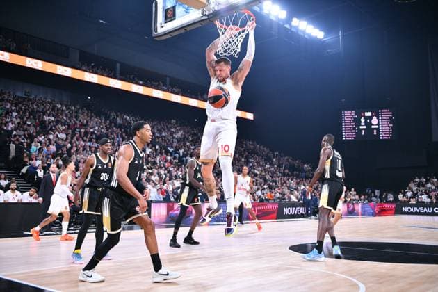 BASKET BALL : LDLC ASVEL vs AS Monaco - Turkish Airlines Euroligue - LDLC ARENA venue - Decines - 19 11 2025 Daniel Theis from AS Monaco during the Turkish Airlines Euroleague match between LDLC ASVEL and AS Monaco at the LDLC ARENA venue in Decines, France on November 19th 2025  Copyright: xCYRILxALISTERxLESTAGEx