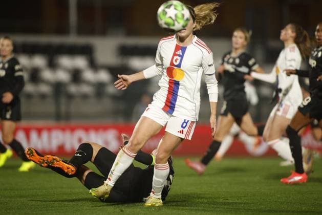 CALCIO - Champions League Women - Juventus FC vs OL Lyonnes Korbin Shrader of OL Lyonnes during the UEFA Women s Champions League 2025-26 football match between Juventus Women and OL Lyonnes on 19 November 2025 at â?? Pozzo-La Marmora Stadium, Biella,Italy. Photo Nderim KACELI Turin Italy  Copyright: xIPAxSport ABACAx
