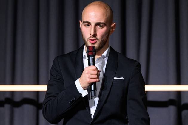 251119 Örgrytes Amel Mujanic receives the award for Player of the Year in Superettan during Allsvenskans Stora Pris on November 19, 2025 in Stockholm  Copyright: EMMAxWALLSKOG BB251119EW071