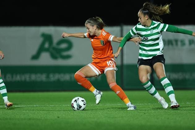 Natalia Wrobel ( Glasgow City LFC Women s team ) in action during the match between Sporting CP Womens team and Glasgow City LFC Womens team, valid for UEFA Womens Europa Cup 2025 2026 - round of 16 at Estadio Aurelio Pereira on 19 November 2025. Lisboa Estadio Aurelio Pereira Alcochete Portugal Copyright: xIMAGOx xPRIMExSPORTSxIMAGESx xFILIPExOLIVEIRAx