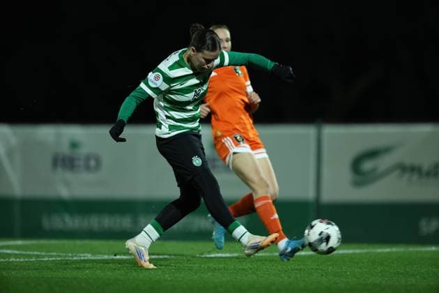 Telma Encarnacao ( Sporting CP Womens team ) in action during the match between Sporting CP Womens team and Glasgow City LFC Womens team, valid for UEFA Womens Europa Cup 2025 2026 - round of 16 at Estadio Aurelio Pereira on 19 November 2025. Lisboa Estadio Aurelio Pereira Alcochete Portugal Copyright: xIMAGOx xPRIMExSPORTSxIMAGESx xFILIPExOLIVEIRAx