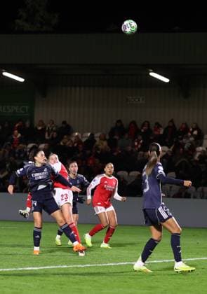 Arsenal gegen Real Madrid Women 19. November 2025, Boreham Wood UEFA Women™s Champions League Arsenal gegen Real Madrid Women Alessia Russo von Arsenal erzielt den Führungstreffer Foto Charlotte Wilson Abseits Boreham Wood UK  Copyright: xCharlottexWilsonx xOffsidexOffside