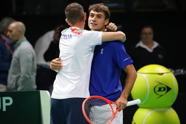 Flavio Cobolli (ITA) during Davis Cup - Final Eight, International Tennis match in Bologna, Italy, November 19 2025  Copyright: xRobertaxCorradin IPAxSportx xipa-agency.netx xx IPA_68142339 IPA_Agency_IPA68142339