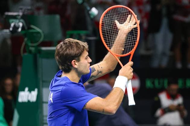 Flavio Cobolli (ITA) during Davis Cup - Final Eight, International Tennis match in Bologna, Italy, November 19 2025  Copyright: xRobertaxCorradin IPAxSportx xipa-agency.netx xx IPA_68142341 IPA_Agency_IPA68142341