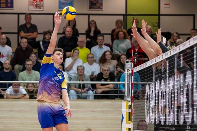 1 Volleyball Bundesliga Season 2025 2026 Cerebricks Volley Goats Mitteldeutschland vs TSV Haching Munich Halle, Germany November 19, 2025 In the picture Clay Wieter Bitterfeld Halle Saale SWH Arena Sachsen Anhalt Germany