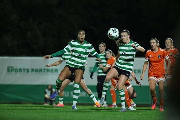 Leonete Correia ( Sporting CP Womens team ) in action during the match between Sporting CP Womens team and Glasgow City LFC Womens team, valid for UEFA Womens Europa Cup 2025 2026 - round of 16 at Estadio Aurelio Pereira on 19 November 2025. Lisboa Estadio Aurelio Pereira Alcochete Portugal Copyright: xIMAGOx xPRIMExSPORTSxIMAGESx xFILIPExOLIVEIRAx
